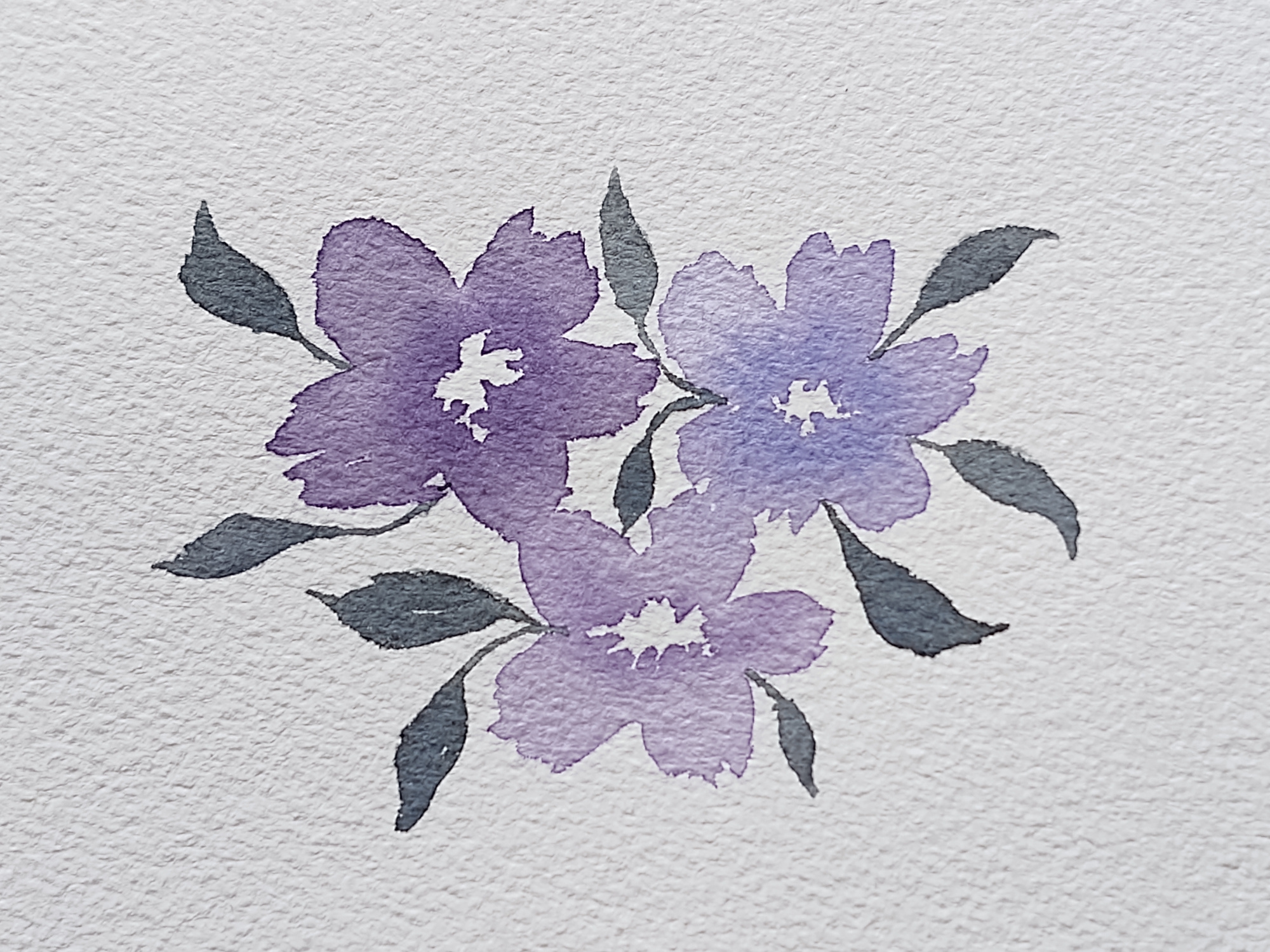 watercolour-purple-flowers